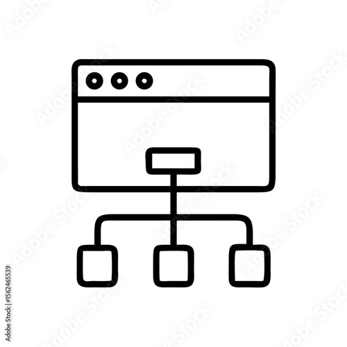 Website sitemap icon in line style