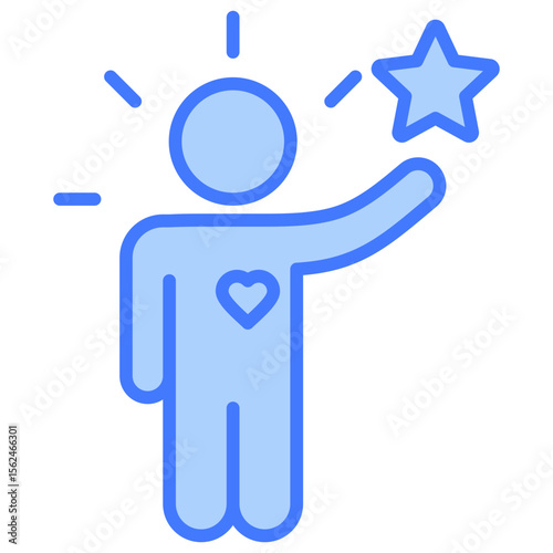 Self Esteem Blue Icon