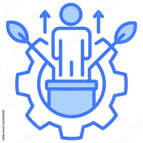 Personal Development Blue Icon