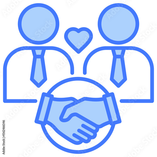 Relationship Blue Icon