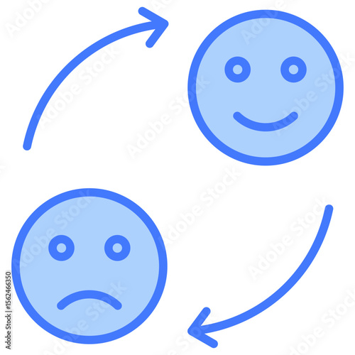 Mood Changes Blue Icon