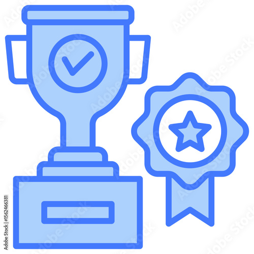 Achievement Blue Icon