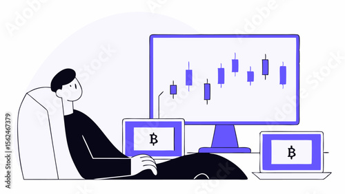 Successful Bitcoin Trade Displayed on Digital Screen
Cryptocurrency Trading Success with Bitcoin on Screen