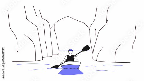Winter Skiing Adventure in the Snowy Mountains Outdoor Sports Vector