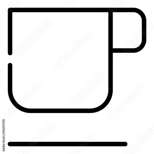 Local Cafe Coffee Shop Line Icon