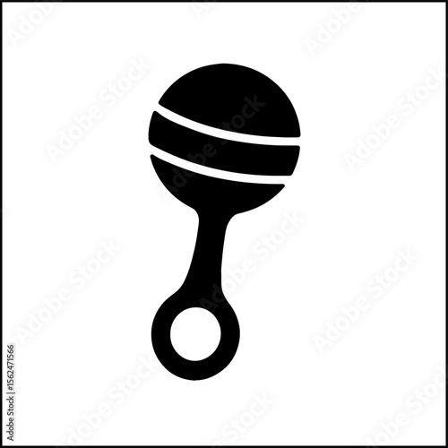 Baby rattle silhouette icon