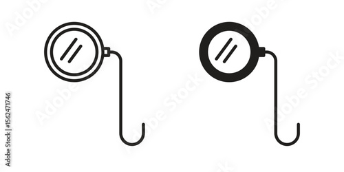 Ar monocle icon Black and White Vector Graphic