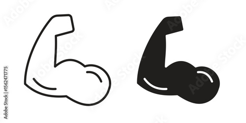 Arm icon Black and White Vector Graphic