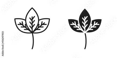 Basil icon Black and White Vector Graphic