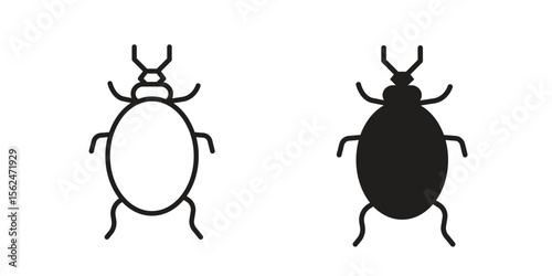 Bedbug icon Black and White Vector Graphic