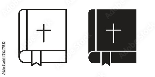 Bible icon Black and White Vector Graphic
