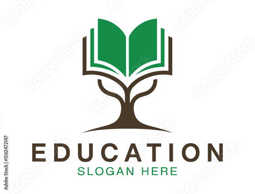 Growing Knowledge Education Logo Design - Tree of Learning