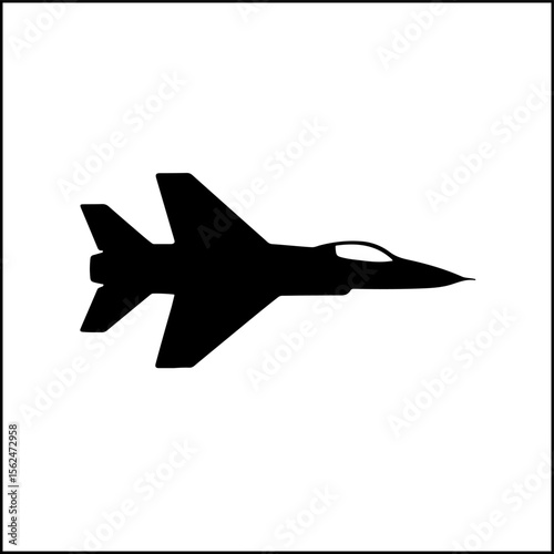 Fighter jet silhouette icon