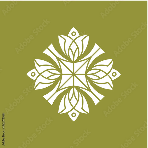Intricate Decorative Pattern Design in Geometric and Symmetric Style

