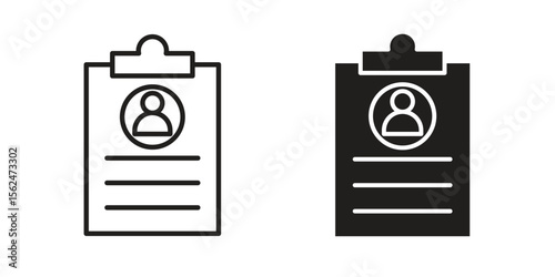 Curriculum icon Black and White Vector Graphic