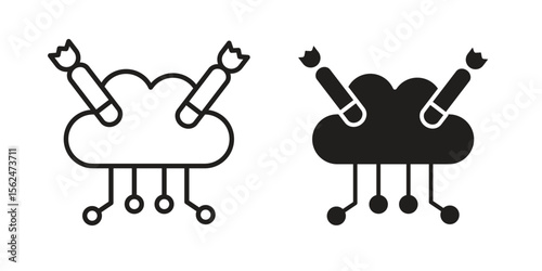 DOS icon Black and White Vector Graphic