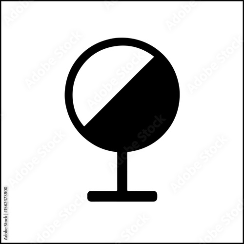 Light reflector silhouette icon