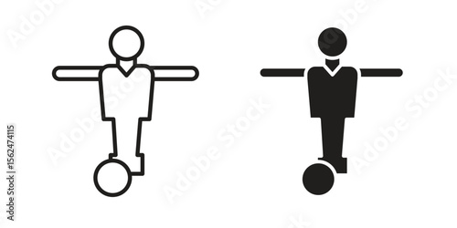 Foosball icon Black and White Vector Graphic