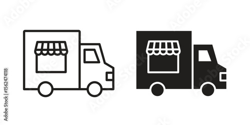 Food truck icon vector, Symbol, logo illustrations