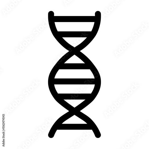 DNA、らせん構造のイラスト