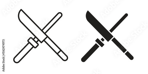 Knife sharpener icon Black and White Vector Graphic
