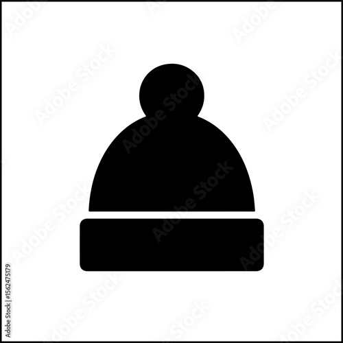 Winter beanie silhouette icon