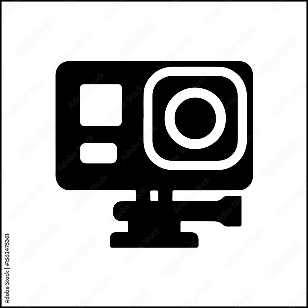 Action camera silhouette icon Action camera silhouette icon