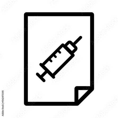 注射、接種証明のアイコンイラスト