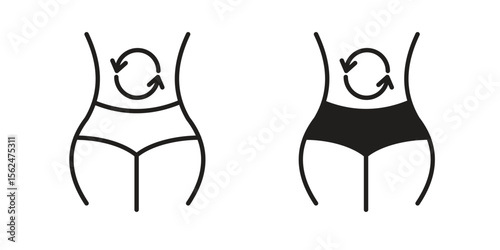 Metabolism icon Black and White Vector Graphic