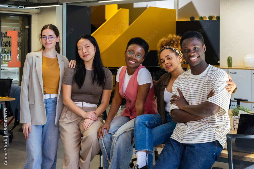 custom made wallpaper toronto digitalDiverse group of young professionals in an office setting
