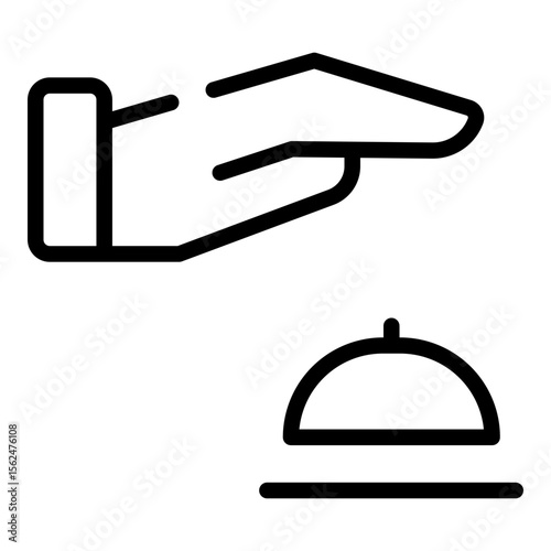 Concierge Service Hospitality Line Icon