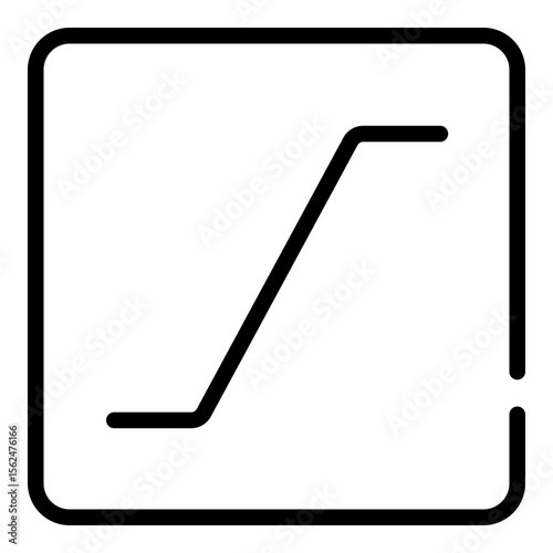 Escalator Moving Staircase Line Icon