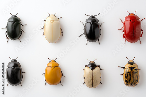 Insects and Beetles Display in Nature: A Closeup Study of Colors and Patterns