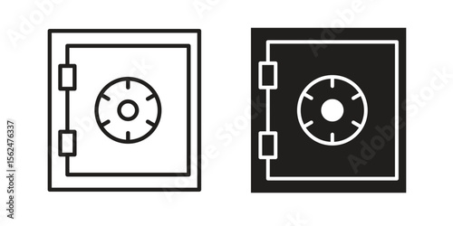 Safe icon Black and White Vector Graphic