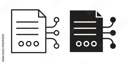 Smart contract icon Black and White Vector Graphic
