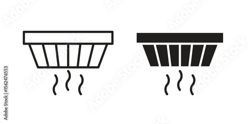 Smoke detector icon vector, Symbol, logo illustrations