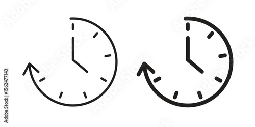 Uptime and downtime icon Black and White Vector Graphic