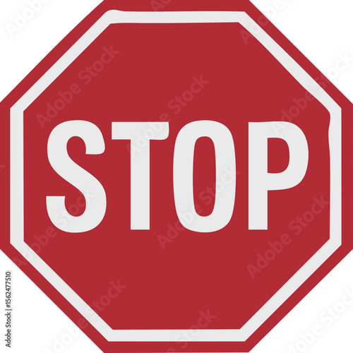 Stop Sign Icon - Vector Illustration