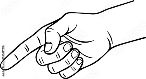 Pointing Hand Vector Illustration