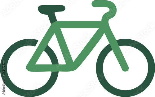 Vector Bicycle Icon in Green