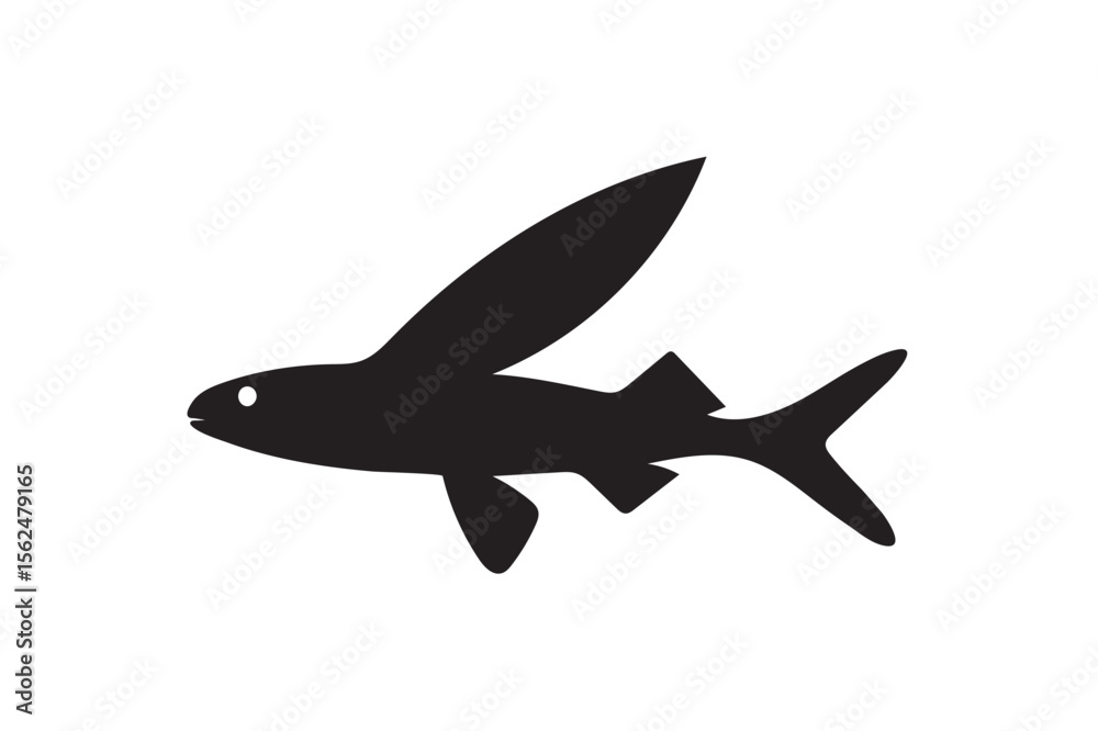 Obraz premium Flying Fish fish silhouette