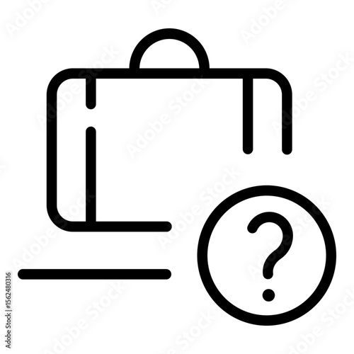 Checked Bag Question Info Line Icon