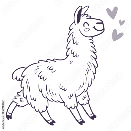 Cute cartoon farm animals vector illustration