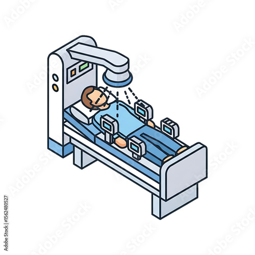 Automated surgical robot performing precision operations.