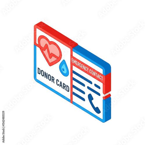 Organ donor card for health registration and life-saving choices.