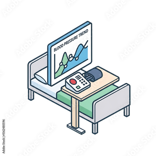 Medical chart on digital screen with diagnostics data.