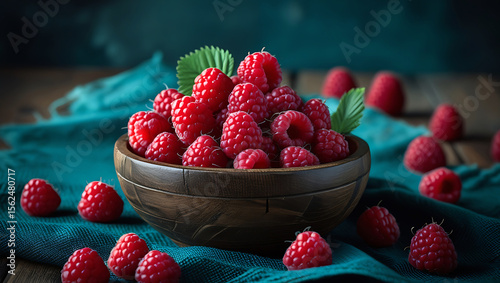 Raspberries on a nice background for National Raspberry Day
