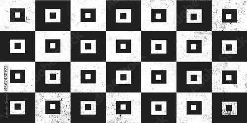 Black and white checkered pattern . Chess pattern . Black and white square background. eps10 modern.