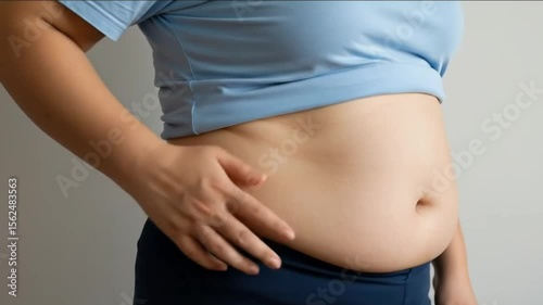 Wallpaper Mural person pinching belly fat close-up Torontodigital.ca