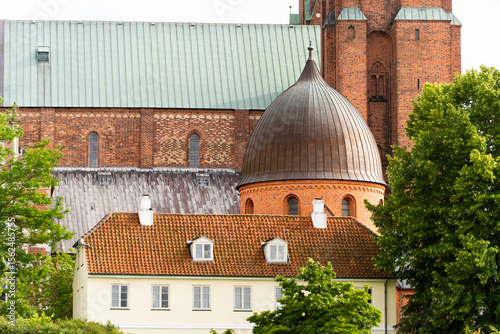 Roskilde Cathedral Dome and Surrounding Buildings